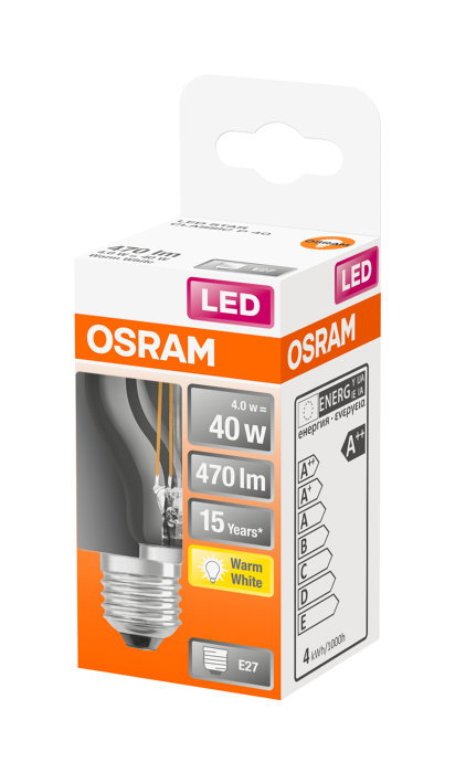 Klotlampa LED Filament 4W Osram
